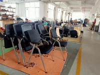 Chaise de conférence en maille de tissu pliable solide chaise de réunion avec tablette chaise de formation pliable pour étudiants de bureau et d'école