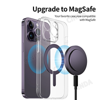 Adhesivo de anillo magnético negro Premium Compatible con iPhone para Samsung Otros anillo adaptador de carga inalámbrica para teléfono móvil Acc