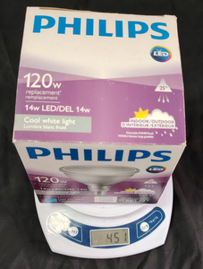 Lampe PAR38 <span class=keywords><strong>Philips</strong></span> en verre, <span class=keywords><strong>1200</strong></span> lumens, dimmable, E26, 14W, 4000K, 120mA, 25D, 120V, 50/60Hz, adaptée aux lieux humides - Product Image 2