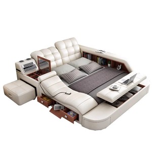 <span class=keywords><strong>Cama</strong></span> <span class=keywords><strong>Inteligente</strong></span> de Estilo Moderno con Masaje, Altavoz USB y Estructura de Madera Tamaño King - Product Image 5