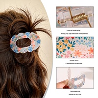 Nouvel Arrivage Pince à Cheveux Requin à Rayures Colorées et Bords Ondulés, Accessoire pour Chignon Femme, Logo Personnalisé