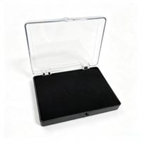 Boîte en plastique moulé par injection durable, conteneur rectangulaire transparent pour médailles et badges, étui de rangement portable pour objets de collection