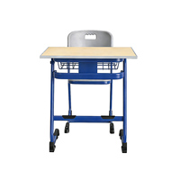Meubles de classe pour enfants, ensemble bureau et chaise pour un seul élève, plateau en MDF de 25 mm, pour l'école primaire, table de bibliothèque