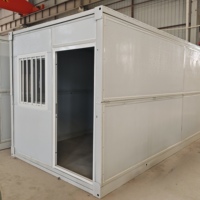 Contenedor de acero modular prefabricado de 20 pies de alta calidad, hogar, oficina, edificio plegable con Panel sándwich para uso diario