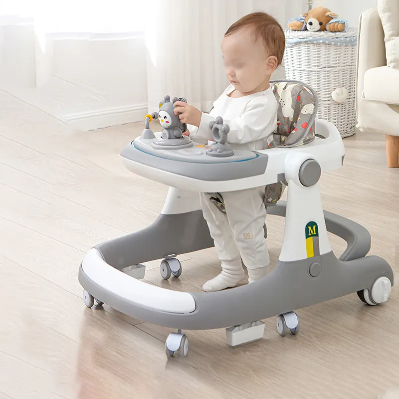 Hot Selling Baby Rollator Voor Eenvoudig Speelgoed Kids Baby Peuter Meisje Muzikale Kinderwagens Kinderwagen Helper Roller Auto Met Muziek