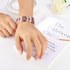 <b>Men</b> Biomagnetic Fashionable <b>Bracelet</b> With Geometric Pattern Design Three-Row Magnetic <b>Beads</b> for Arthritis - Product Image 3