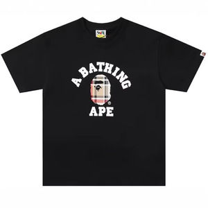 Fornitura all'ingrosso transfrontaliera T-shirt a maniche corte con stampa testa di scimmia e <span class=keywords><strong>squalo</strong></span>, vestibilità ampia, stile street, in tessuto pesante 260g, di marca di tendenza - Product Image 5