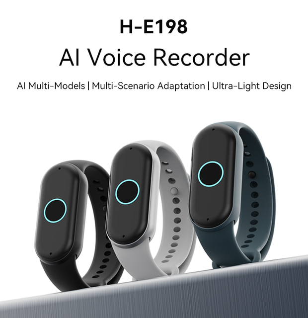 HBNKH Note Pin Ai Wearable Voice Recorder with Detachable Band Magnet Smart Dictaphone with Transcription Translation Mind Map