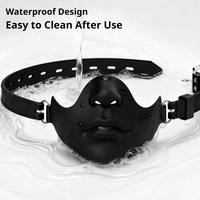 BDSM Bâillon buccal en silicone intégral, Balle de bondage buccal, Masque plug oral respirant réglable, Jouets sexuels pour jeu de rôle en couple