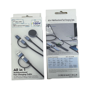 Tutto un 100W PD ricarica rapida <span class=keywords><strong>cavo</strong></span> multifunzionale per iPhone per <span class=keywords><strong>Apple</strong></span> Watch per AirPods MacBook Android Phone Smart Watch orecchio - Product Image 4