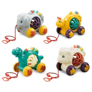 Phim Hoạt Hình Động Vật Toddler Đẩy Cùng Đồ Chơi Với Chuỗi Kéo Giáo Dục Đi Bộ Và Trượt Học Tập Làm Bằng Nhựa Bền - Product Image 1