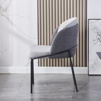 Chaise de salle à manger moderne en cuir et tissu, avec dossier haut et assise rembourrée, pour la maison et les restaurants, de haute qualité