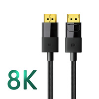 Câble DP vers DP de haute qualité 8K 60Hz 4K 144Hz 2K 165Hz pour moniteur, GPU, TV, PC, ordinateur portable