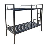 Lit superposé en métal robuste tout en fer, double étage, moderne, pour adultes, chambre à coucher, école, dortoir d'étudiants, hôtel