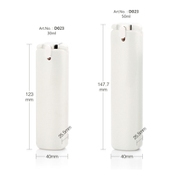Bouteilles de crème cosmétique vides personnalisées en or, mini-pompe blanche, vaporisateur fantaisie, flacon en plastique à double paroi non rechargeable