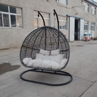 Vente en gros Fauteuil œuf balançoire double places simplicité Fauteuil œuf double siège