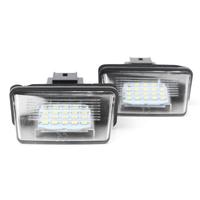 Lampes de plaque d'immatriculation LED pour voiture, éclairage de plaque d'immatriculation, lampes de plaque d'immatriculation pour Citroën C3-C5 Peugeot 206/207/307/308/406/407