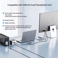 Câble Thunderbolt 5 USB-C 5.0 Chargeur de données 80 Gbps PD 240 W Affichage vidéo 16K UHD
