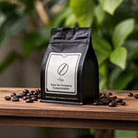 Sachets de café thermoscellés avec fermeture à clip, sacs personnalisés en plastique PET et feuille d'aluminium pour grains de café avec fermeture éclair et valve de dégazage unidirectionnelle