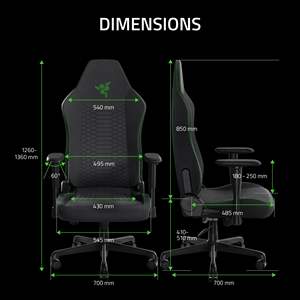 <span class=keywords><strong>Razer</strong></span> Iskur <span class=keywords><strong>Silla</strong></span> ergonómica para juegos Soporte lumbar incorporado Cojines de espuma de alta densidad Reposabrazos 2D <span class=keywords><strong>Silla</strong></span> <span class=keywords><strong>Gamer</strong></span> - Product Image 2