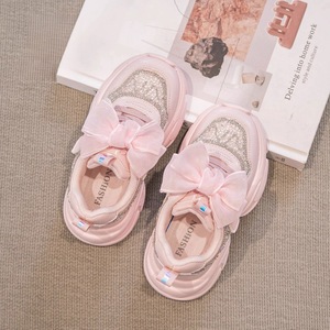 Zapatillas Deportivas Infantiles con Lazo, Suela Blanda y Cierre de Velcro, Zapatillas Escolares para Niñas, para Actividades al Aire Libre - Product Image 1