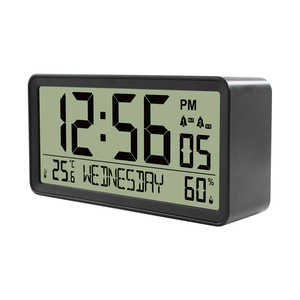 Reloj despertador Digital termómetro interior higrómetro temperatura humedad Monitor electrónico mesa de escritorio <span class=keywords><strong>LCD</strong></span> reloj de ajedrez - Product Image 2
