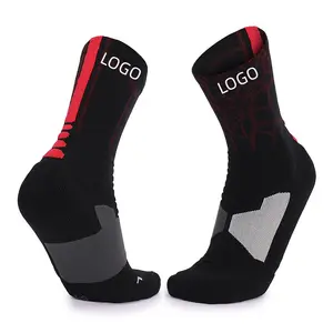 Calcetines de algodón con Logo personalizado para hombre y mujer, medias deportivas de baloncesto Unisex a la moda, de alta calidad, venta al por mayor, muestra gratis