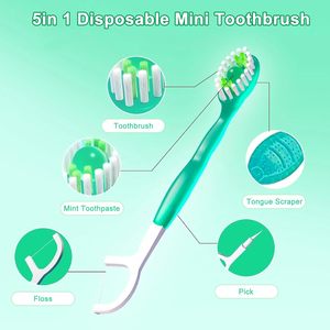 <span class=keywords><strong>Kit</strong></span> dentaire portable 5-en-1 en gros : <span class=keywords><strong>brosse</strong></span>, fil dentaire, dentifrice et 12 mini-brosses <span class=keywords><strong>à</strong></span> dents de <span class=keywords><strong>voyage</strong></span> - Product Image 5