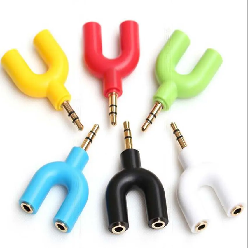 En gros 3.5mm audio splitter adaptateur pour ordinateur tablette smartphone Haut-Parleur Portable Casque