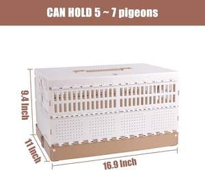 Ama-zon Offre Spéciale Cage pliante pour pigeons portable Cage pour pigeons en plastique Boîte de transport pour animaux de compagnie - Product Image 4