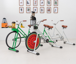 Vélo tandem EXI 2025 avec roue d'équilibre fixe, extracteur <span class=keywords><strong>de</strong></span> jus à vitesse unique, smoothie pour deux personnes - Product Image 3