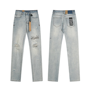 Commerce transfrontalier Europe-Amérique, vente en gros, nouvelle collection printemps/été, jeans stretch slim fit pour couples, style unisexe - Product Image 1