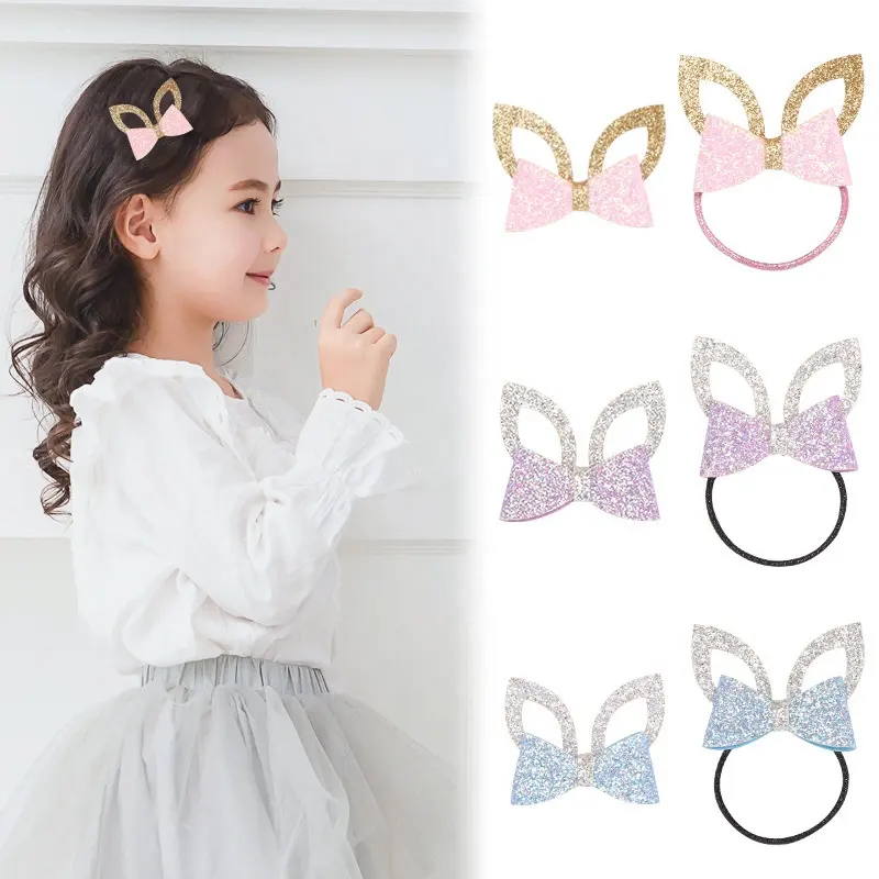 Handmade Bowknot Hair Rope Hair Accessories Full Covered Fabric Children's Rubber Band