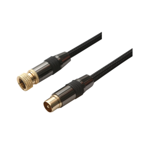 Antenne <span class=keywords><strong>TV</strong></span> intérieure mâle-F 9,5 mm avec coque métallique et gaine en nylon, longueur personnalisée, montage sur poteau pour usage domestique - Product Image 1