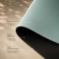 Tapis de yoga LEECORK REACH CA65 183x61cm, antidérapant, avec alignement laser, 5mm, logo personnalisé, studio, PU, caoutchouc naturel
