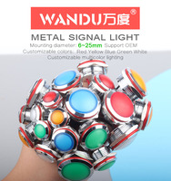 Lampe de signalisation série WD12L, voyant lumineux, indicateur 12 mm, lampe indicatrice en métal, télécommande LED