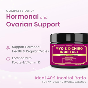 Complément alimentaire en poudre personnalisé Myo-Inositol et D-chiro Ovasitol avec Vitamine D3 pour soutenir la santé hormonale et les cycles réguliers - Product Image 4