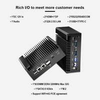 Mini PC Industrial Intel Celeron N150 Sin Ventilador, Precio de Fábrica, DDR4, Doble Pantalla, Máx. 4K 60hz, 2*LAN, 2*COM