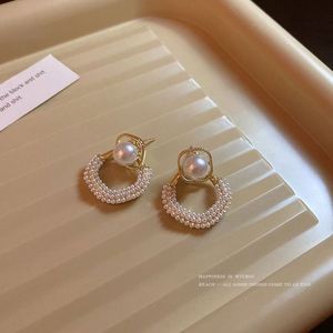 Nuevo Éxito de Ventas, Joyería Elegante de Lujo para Mujer, Perla Plateada, Plata 925, Bañada en Oro, Pendientes con Colgante de Rombo - Product Image 4