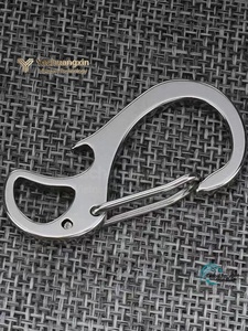 Stainless Steel Snap <b>Hook</b> Polished Finish Keychain Carabiner <b>Clip</b> - Product Image 6