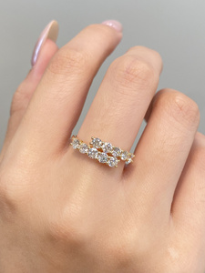 Anillo de Compromiso y Boda Unisex Xinfly Personalizado de Oro Amarillo Sólido de 18K con Diamante Natural de 1.00CT, Corte Brillante Clásico Redondo - Product Image 6