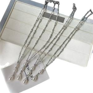 Collar de Perlas de Agua Dulce con Inyección de Oro de 14K, Estilo Dinámico y Moderno, Diseño de Espina de Serpiente con Forma de Arroz, Popular en Xiaohongshu - Product Image 5