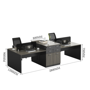 LINOU BY-Z1 Postazioni di Lavoro Modulari Personalizzabili per <span class=keywords><strong>Ufficio</strong></span> <span class=keywords><strong>Moderno</strong></span>, Scrivanie per 4 Persone con Pannello in Legno per <span class=keywords><strong>Ufficio</strong></span> Domestico e Uso Commerciale - Product Image 3