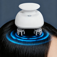 Dispositivo de Relajación Capilar Portátil con Nodos de Silicona y Vibración de Amasamiento Profundo, Masajeador Eléctrico