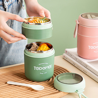 Lonchera de Acero Inoxidable de 710 ml, Taza para Beber, Recipiente Térmico para Alimentos, Termo para Sopa, Contenedores Térmicos, Lonchera Térmica con Cuchara