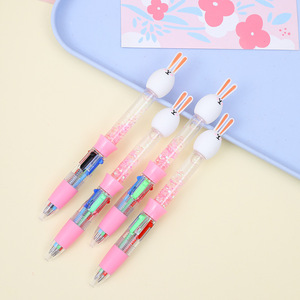 Meilleure Vente : Stylo Figurine Anime Lapin <span class=keywords><strong>Lop</strong></span> avec Liquide Scintillant, <span class=keywords><strong>Mini</strong></span> Stylo 4 Couleurs, Fournitures Scolaires, Cadeaux de Récompense pour Étudiants - Product Image 1