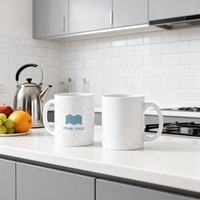 Tasse à thé à café en céramique blanche de qualité supérieure 3A 11OZ blancs de sublimation de haute qualité tasses de sublimation de revêtement de logo personnalisé