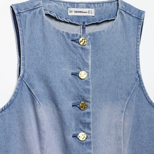 SHENZU <span class=keywords><strong>เสื้อกั๊ก</strong></span><span class=keywords><strong>คาวบอย</strong></span>ลำลองสำหรับผู้<span class=keywords><strong>หญิง</strong></span>, เสื้อโค้ทแขนกุดสไตล์วินเทจแฟชั่นสุดชิคสำหรับฤดูร้อน2025 - Product Image 3