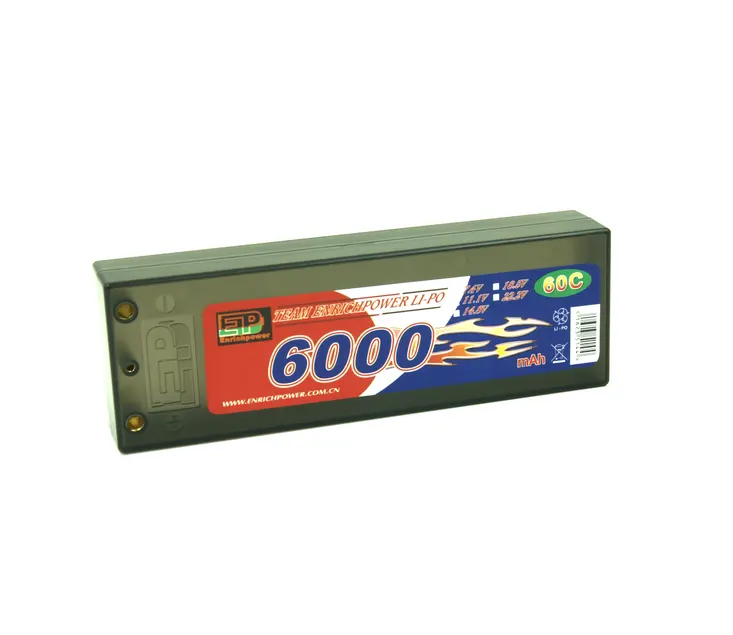 Verrijken Power 6000Mah 60C Lipo Batterij Voor Rc Auto Model T Plug Of Aangepaste Plug Hard Case 2S lipo Batterij 7.4V