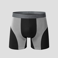 Caleçons longs anti-frottement en soie glacée pour hommes, sous-vêtements de sport respirants à séchage rapide, taille européenne grande taille pour la course à pied